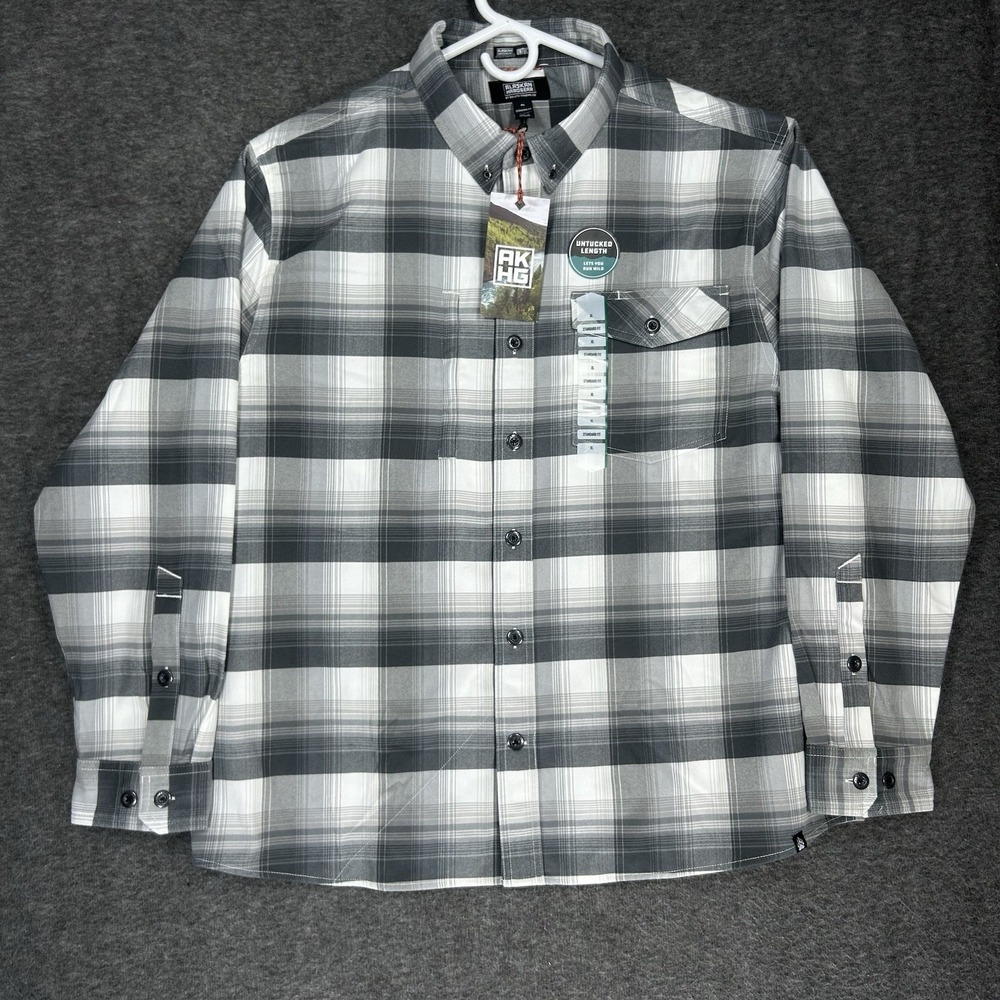 Men's Gray Plaid Shirt